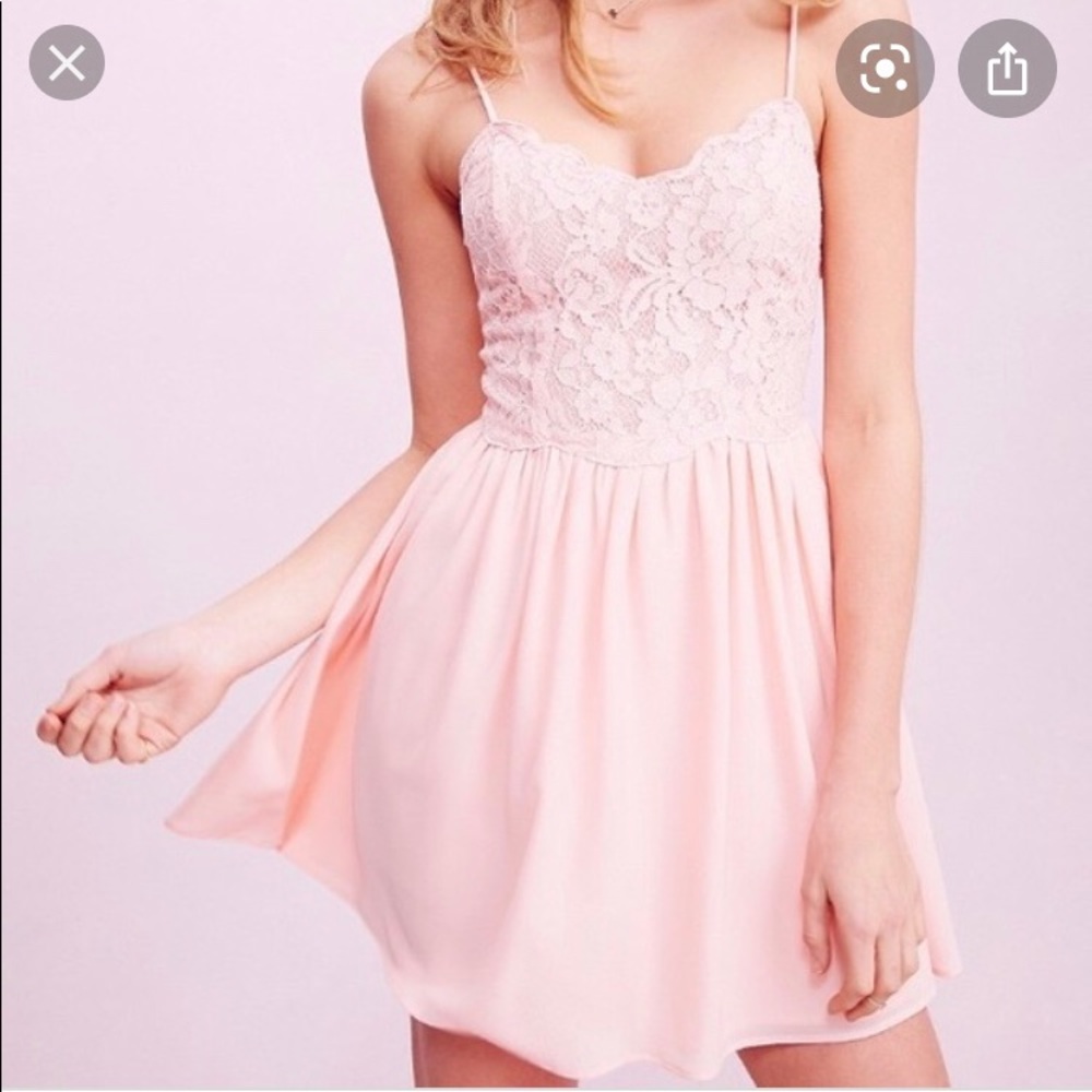 Urban Outfitters Kimchi Blue Pink Lace Dress